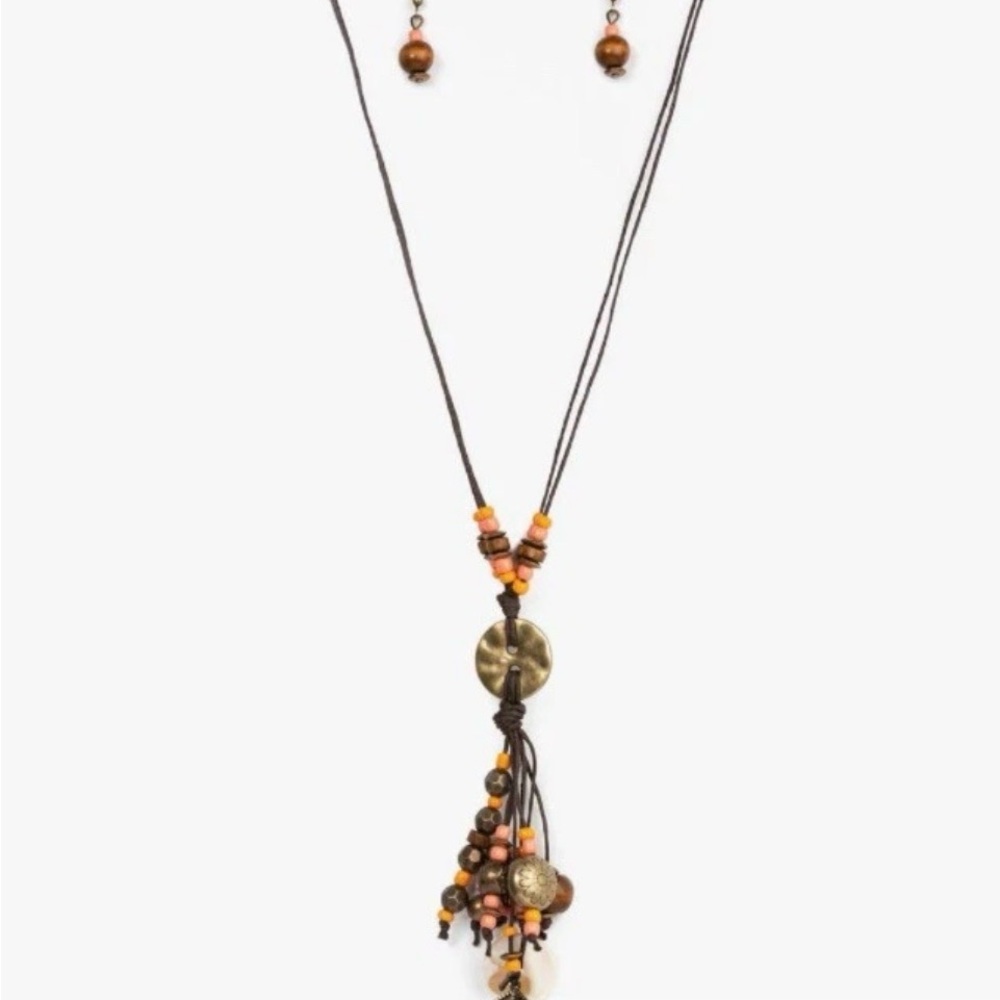 Paparazzi Necklace ~ Knotted Keepsake - Orange - New With Tags